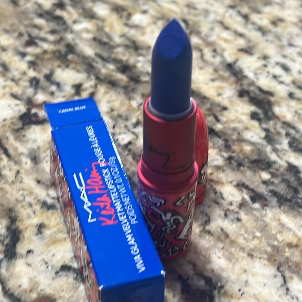 ♣️🌙Mac x Keith Harding Canal Blue Lipstick - Picture 3 of 9